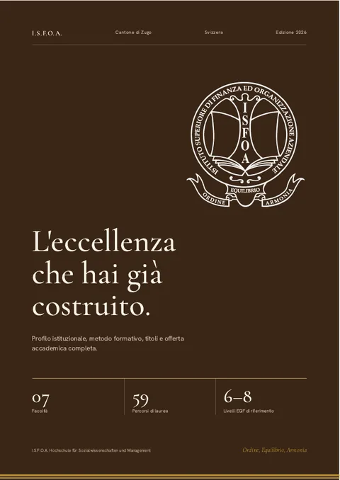 Copertina della brochure in italiano